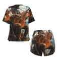 thumbnail image 5 of Lsque Western Guitar Cowboy Women's Short-Sleeved Pajama Set - 2 Piece Soft and Lightweight Sleepwear Set-3X-Large, 5 of 9