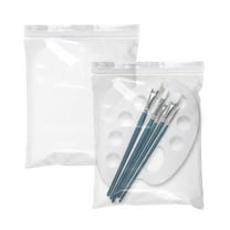 Pack of 500 Zipper Bags, Clear 10 x 12. Heavy Duty Seal Top Polyethylene Bags for Packing and Storing 10x12. Thickness 6 mil. Plastic Bags for Industrial, Food Service, Health Needs