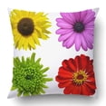 thumbnail image 1 of RYLABLUE Collage With Colorful Flowers Isolated Pillowcase Pillow Cushion Cover 18x18 inch, 1 of 1