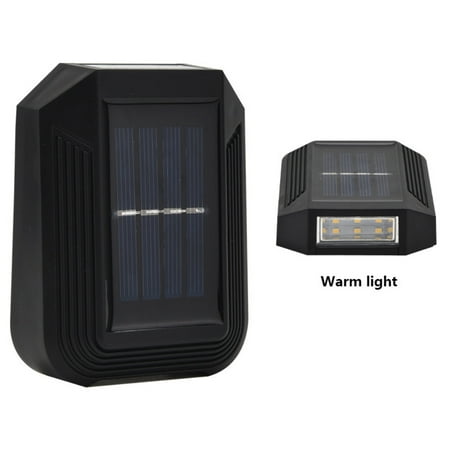 

Solar Wall Lights Warm Light Solar Fence Lights Auto ON/Off Bulb Lights Waterproof Outdoor Light for Wall Post Fence Yard Porch Garden