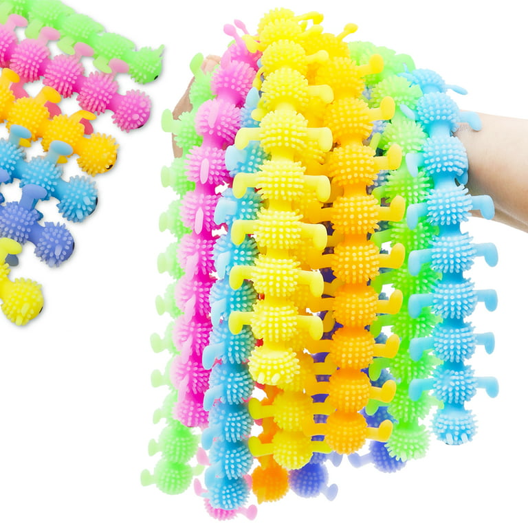 12 Pack Stretchy Fidget Toy,Sensory Fidget Worm Stretch Toys,Colorful  Stretchy String Fidgets Sensory Toys for Kids Toddlers Adults with  ADD,Autism