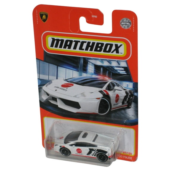 Matchbox Lamborghini Gallardo Police (2021) Mattel White Toy Car 69/100