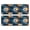 Baseballs and Flames Blue-1, variant on Baseballs and Auras Pattern Anti Fatigue Kitchen Rugs Set Of 2, Non Slip Washable Decorative Floor Mats for Sink Laundry and Home Use, 17"x47"