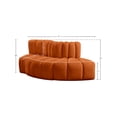 thumbnail image 3 of Meridian Furniture Arc Cognac Velvet Modular Sectional, 3 of 9