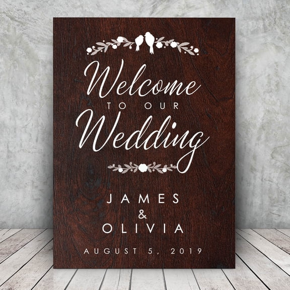 Welcome to Our Wedding 16x20 Canvas