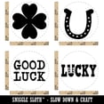 thumbnail image 2 of Lucky Good Luck Four Leaf Clover Horseshoe Rubber Stamp Set for Scrapbooking Crafting Stamping - Small 3/4 Inch, 2 of 7