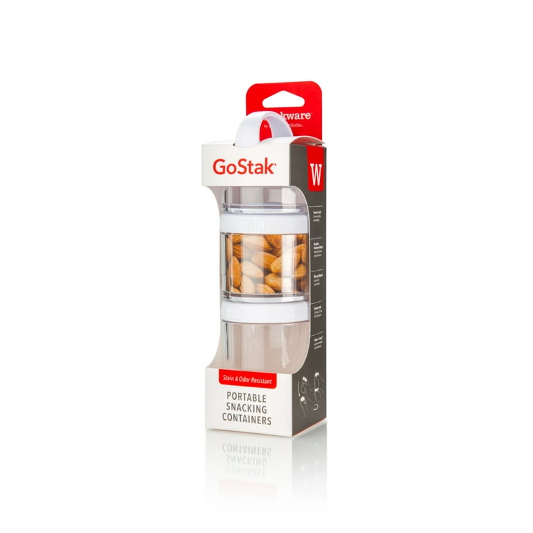 Whiskware GoStak Snacking Mini Containers Starter 3Pak White