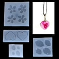 thumbnail image 2 of Opolski Jewelry Mold Flower Leaves Heart Shape Making Pendant Silicone Resin Craft Tool, 2 of 8