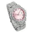 thumbnail image 5 of Ladies Iced Out Watch with Solitaire Bezel - 40mm Case Size - Simulated Diamond Watch + Adjustable Metal Band - Quartz Movement - Silver Finish, 5 of 5