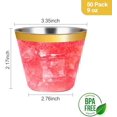 thumbnail image 4 of 50PCS 9oz Gold Disposable Cups, Plastic Cups with Gold Rim, Cocktail Cups for Wedding, Party and Birthday, 4 of 6