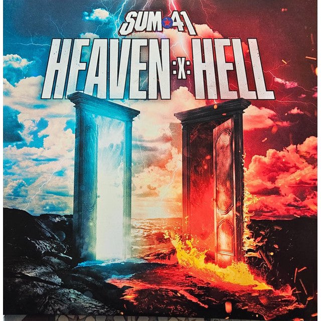 SUM 41 HEAVEN:X : HELL (INDIE Exclusif Rouge & Noir QUAD avec Éclaboussures Bleues 2LP Vinyle)