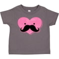 thumbnail image 3 of Inktastic Kawaii Mustache Heart Girls Toddler T-Shirt, 3 of 5