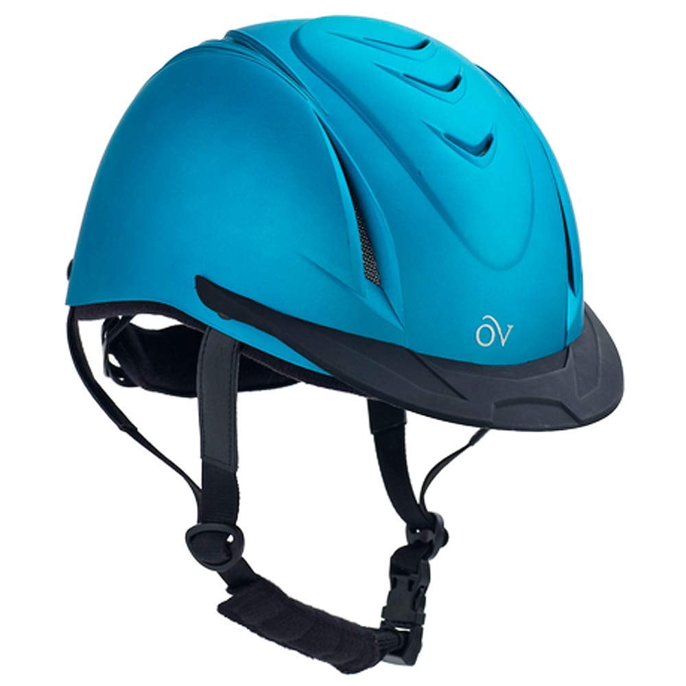 OVATION Metallic Schooler Riding Helmet, Color: Teal, Size: S/M (469765TEAL-S/MD)