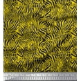 thumbnail image 1 of Soimoi Yellow polyester Crepe Fabric Leopard & Wild Animal Skin Decor Fabric Printed BTY 42 Inch Wide, 1 of 3