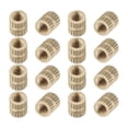 thumbnail image 1 of HUGFEGWE M3x6mm Female Thread Knurled Nuts,Hx5mm OD Brass Threaded Insert Embedment Nuts Hydraulic Welded Joint Injection Molding Assortment Kit for 3D Printing Injection Molding 40PCS CJB91-24968, 1 of 4