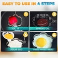 thumbnail image 4 of Egg Ring Molds for Cooking - 5Pcs Stainless Steel Ring Mold Egg Rings for Griddle Egg Rings - Heart, Flower, Star Egg Round Ring Set Mickey Mouse Kitchen Accessories Breakfast Kit Egg Molds for Frying, 4 of 8