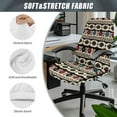 thumbnail image 5 of SCRAWLGOD American Tribal Beige Red Breathable Office Chair Covers Easy to Install Scratch Resistant High Back Chair Slipcover Universal Comfortable Computer Chair Covers, S, 5 of 7