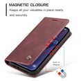 thumbnail image 2 of Feishell Slim Wallet Phone Case for Apple iPhone 15 6.1 inch,Premium PU Leather Magnetic Closure Folio ID Credit Card Slots Shockproof Protective Flip Kickstand Phone Cover,Winered, 2 of 11