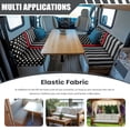 thumbnail image 3 of Yuyamidu US Flag RV Dinette Cushion Covers Fashion RV Couch Cover Replacement for RV Camper Car Bench 1 Backrest Covers and 1 Bench Covers, 4th of July, 3 of 7