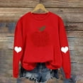 thumbnail image 6 of Sweatshirt for Women Casual Loose Valentines Day Printed Pullover Blouse Long Sleeved Crew Neck Comfortable Women Tops, 6 of 6