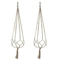 thumbnail image 2 of Neinkie 2Pcs Macrame Plant Hangers Simple Design Indoor Hanging Planter Decorative Flower Pot Holder Cotton Rope for Indoor Outdoor Home Decor, More Stable, 2 of 7