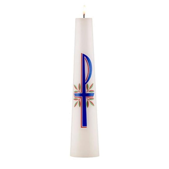 Christian Brands 75350P Chi Rho Conical Pillar Christ Candle