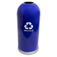 thumbnail image 2 of Witt Industries 415DTBL-R Acier Récipient de Recyclage Intérieur Standard à Dessus Ouvert de 15 Gallons avec Doublure Galvanisée, Légende « Recycle », Rond, Diamètre 15 Pouces x Hauteur 35 Pouces, Bleu, 2 of 3