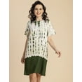 thumbnail image 2 of Moomaya Round Neck Short Sleeve Printed Rayon Dress - Women's Casual Dress, 2 of 9