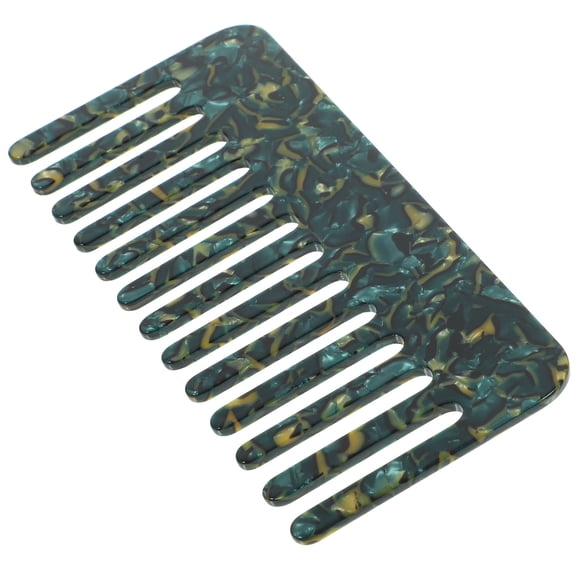 LOLIPPYY Dark Green Wide Tooth Comb for Wet Hair, Lightweight Detangling Styling Tool with Easy Grip Handle