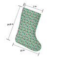 thumbnail image 5 of Christmas Stockings Light Blue Santa and Tree Pattern 3 Pcs 14.8 Inch, 5 of 5