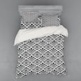 thumbnail image 2 of Ambesonne Floral Bedding Set 3 Pcs, Birds Flowers and Hearts, Twin XL, Charcoal Grey White, 2 of 3