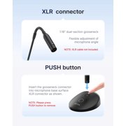 BOYA 18 XLR Desktop Gooseneck Condenser Microphone, 48V Phantom Power Cardioid Podium Mic with LED Indicator for Meetings, Conferences, Lectures and Speeches
