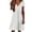 White, variant on ChaoHeng Dresses for Women for Solid Linen V Neck Button Short Sleeve Mid Calf Breathable Summer Casual Dress White S