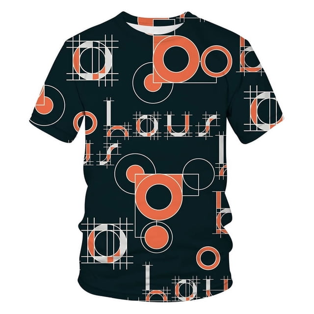 2024 T Shirte 3d Retro Printing Crew Neck Clothing Unisex Top