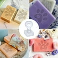 thumbnail image 3 of Paw Print Soap Stamp Animal Cat Dog Footprint Acrylic Stamp Soap Embossing Stamp Soap Chapter Imprint Stamp for Handmade Soap Cookie Clay Pottery Biscuits Making, 3 of 9