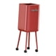 thumbnail image 4 of Bote de Basura Alto con Ruedas Y Estructura Ergonómica Elevada Cubo de Desperdicios con Separación Interna Y Espacio Adicional Construcción en Pp Firm rojo, 4 of 10