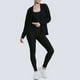 thumbnail image 2 of Gibobby Conjunto de pantalones de yoga Trajes de entrenamiento para mujeres Conjuntos de mallas de yoga de cintura alta con sujetador deportivo sin costuras d(Negro,XL), 2 of 5