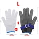 thumbnail image 1 of Guante de acero inoxidable Guante de carnicero Guante de acero inoxidable Guante de cota de malla de malla metálica resistente al corte para trabajo con motosierra para cortar ANGGREK  Otros, 1 of 8