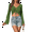 Green, variant on Womens Crochet Crop Tops Tie Front Bell Long Sleeve Cardigan V Neck Knit Shrug Sweaters Black L