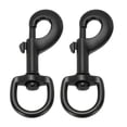 thumbnail image 1 of Uxcell 2 Pcs Flag Swivel Snap Clips, 3.2 Inch Heavy Duty Alloy Flag Pole Snaps Hooks, Black, 1 of 6
