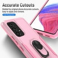 thumbnail image 4 of Xhy Samsung Galaxy A53 5G Case with Privacy Screen Protector Military Grade Shockproof Cover Ring Holder Kickstand Support Magnetic Car Mount Dual Layer Protective Phone Case (Pink), 4 of 9