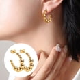 thumbnail image 2 of LYMAYTER Boucles d'Oreilles pour Femmes 1 Paire - Acier Inoxydable, Géométrique, 2 of 7