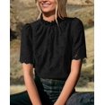thumbnail image 2 of Blusa Prettygarden de verano bordada con ojales negros para mujer, 2 of 7