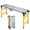 120cm, variant on Lanzxjv Heavy Duty Adjustable Work Platform, 1100 lbs Capacity, Zinc Plated Steel with Wheels & Anti-Slip Surface, 4/5 Height Settings (60-110cm), Foldable Welding Table for Garage Warehouse