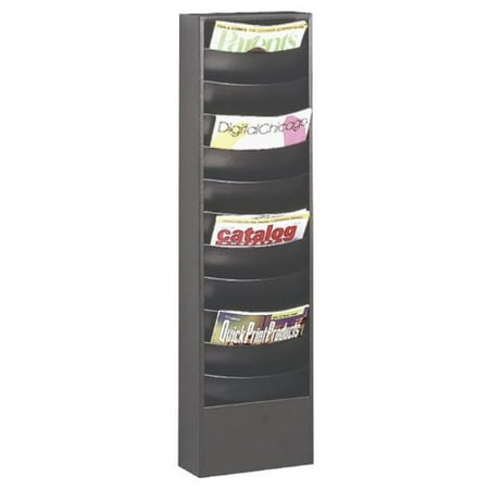 Curved Drum Rack Tube - Buddy Products Eclipse 11 Pocket Curved Steel Literature Rack, 4.5 x 36.375 x...