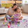 thumbnail image 2 of JoyStone DollHouse with Colorful Light and 10 Rooms for Girl, Huge Doll House DIY Pretend Toy, Princess House for Kids Gifts Ages 4-8, Purple, 2 of 9