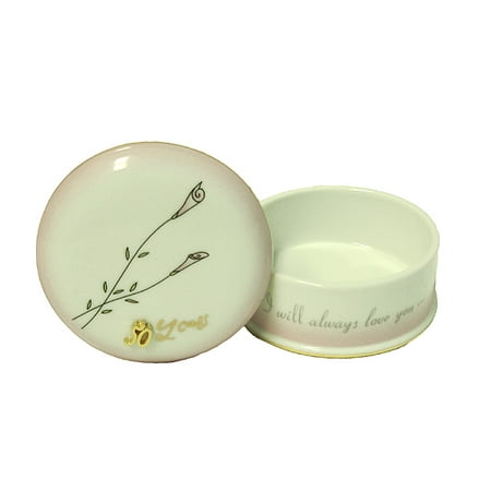 Porcelain Heart Keepsake Box - 50th Wedding Anniversary