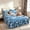 Blue-54x75IN, variant on Size Floral Ruffled Bed Skirt 3-Piece Set, Soft Brushed Microfiber All-In-One Bed Sheet with 2 Pillowcases, Elastic Deep Pocket Floral Print Bedspread with Double Layer Ruffle