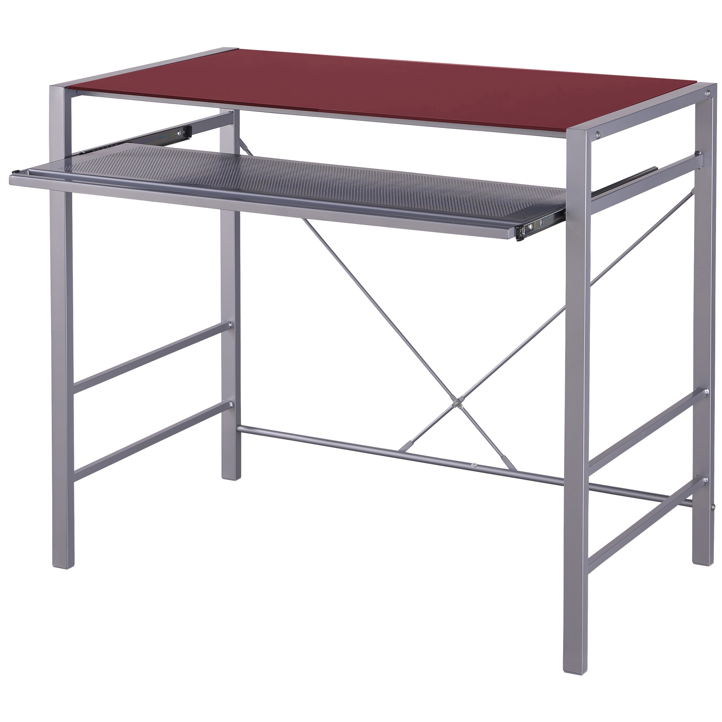 Mainstays Versatile Modern Glass Top Desk Multiple Colors