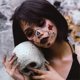 thumbnail image 4 of Paquete de 8 tatuajes temporales de calavera de azúcar del Día de los Muertos, pegatinas de maquillaje de Halloween para fiesta de máscaras de Halloween., 4 of 5